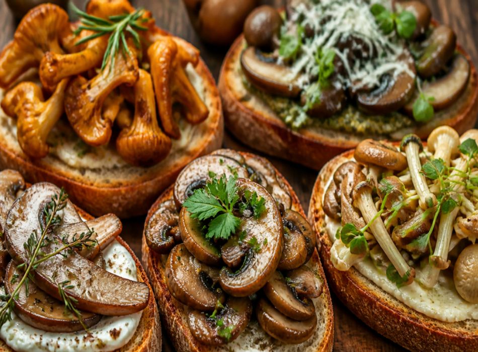 Pilz-Tartines: 5 Rezepte und ein Leitfaden